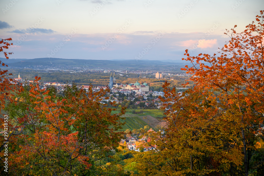 Stift Klosterneuburg from the hills in autumn Stift Klosterneuburg from the hills in autumn