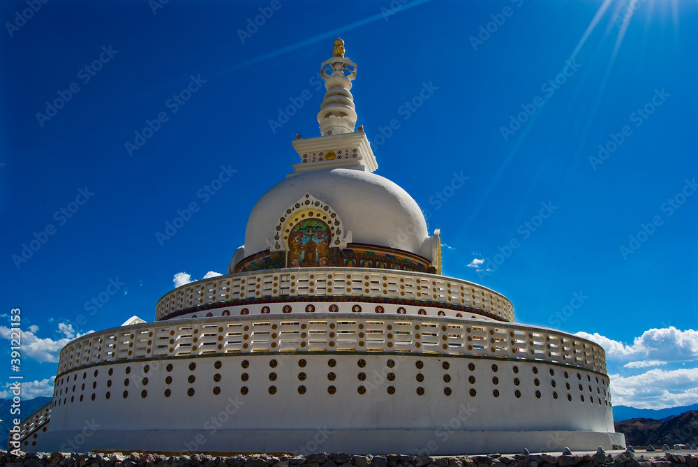 Shanti Stupa in the Himalayas