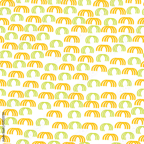 seamless multicolour pattern background with abstract hand draw curve line like a rainbow