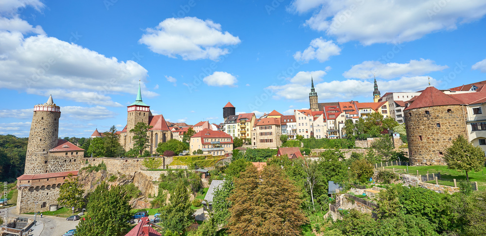 Cityscape of downtown district of Bautzen, a medieval city in east Germany.