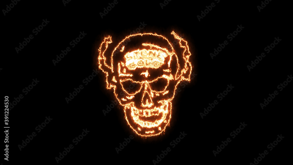 Fire burning skull. Devilish Skull burning Hell with scary, halloween, horror concept. Royalty high-quality free stock photo image fire flames burn over a devilish skull on a black background Fire burning skull. Devilish Skull burning Hell with scary, halloween, horror concept. Royalty high-quality free stock photo image fire flames burn over a devilish skull on a black background