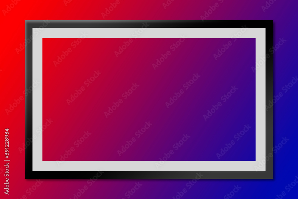 Empty photo frame on a red different gradient background. Empty photo frame on a red different gradient background.