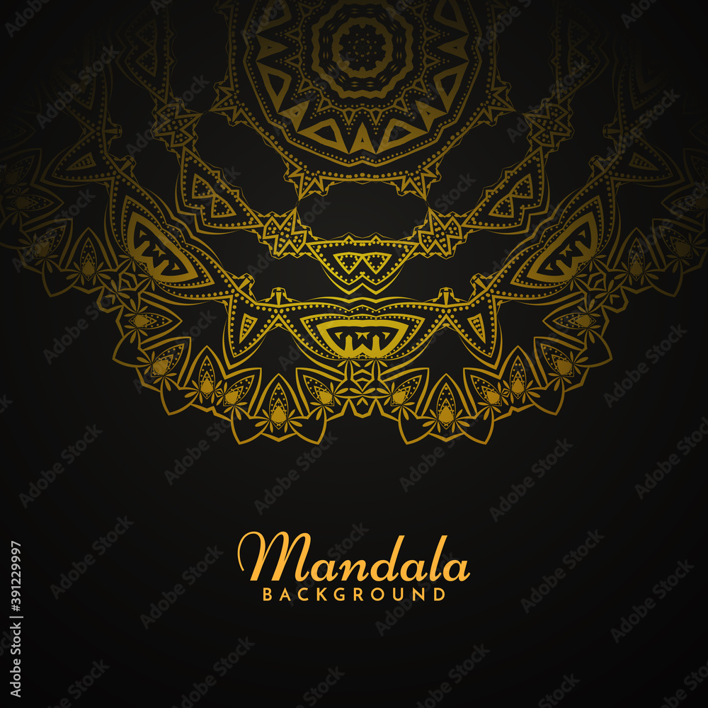 Stylish decorative mandala design retro background