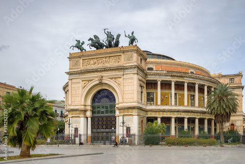 Palermo Politeama Theatre in Sicily, Italy