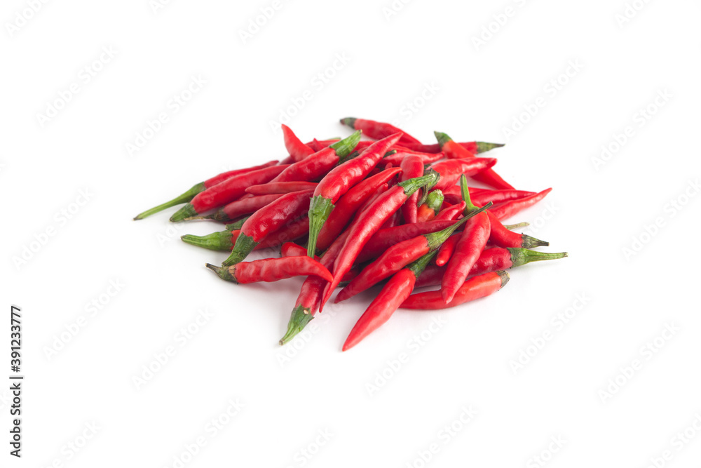 Red Peppers, Chili, Isolated on White Background Red Peppers, Chili, Isolated on White Background