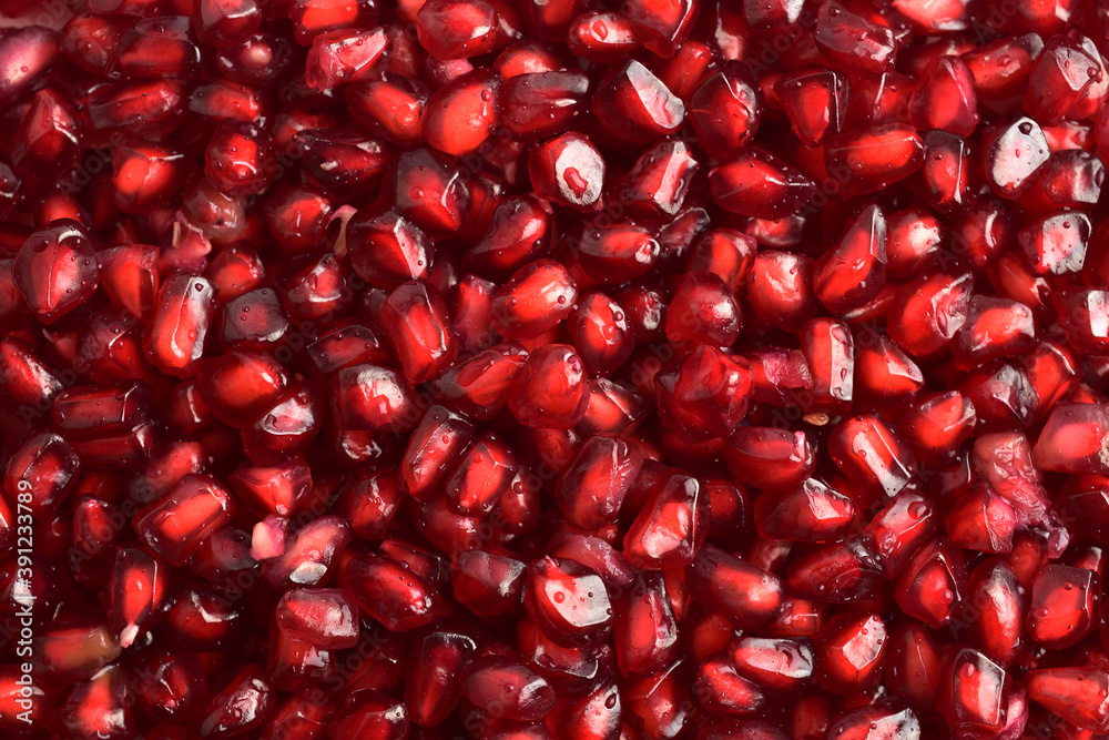Top view of pomegranate texture background, fresh pomegranate seeds, Top view of pomegranate texture background, fresh pomegranate seeds,