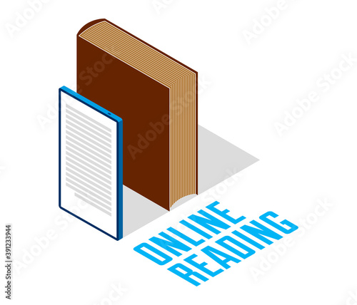 Electronic book concept wit...