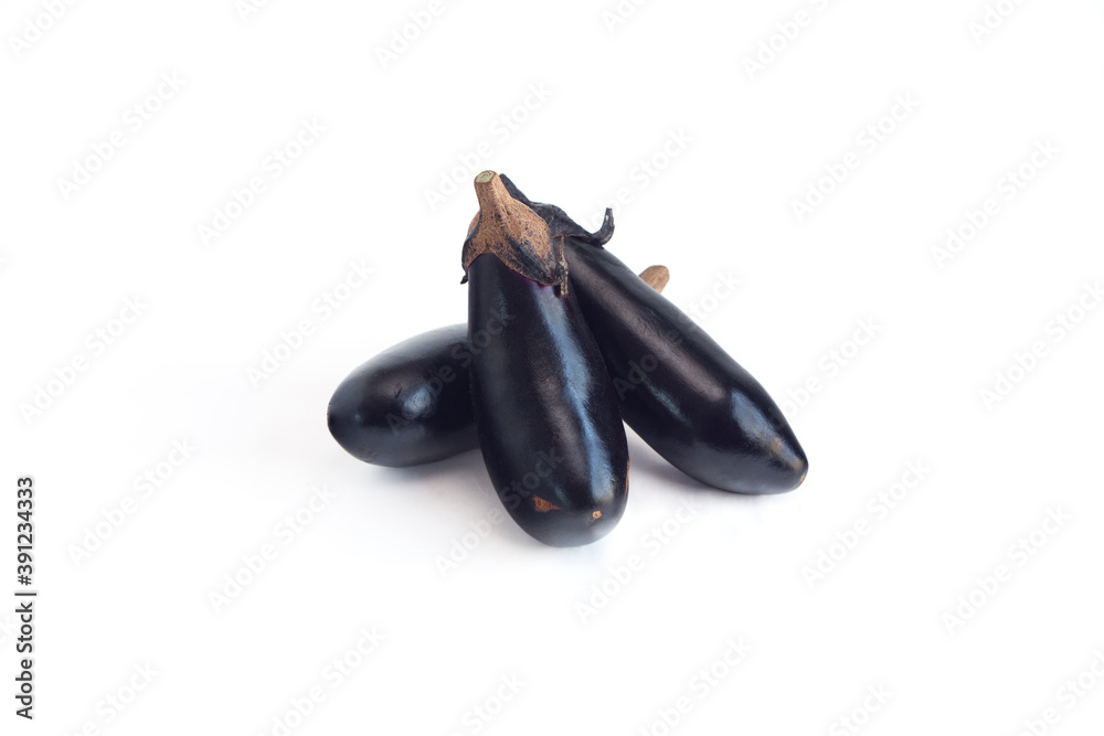 Eggplants, Vegetable. Isolated on White Background. Eggplants, Vegetable. Isolated on White Background.