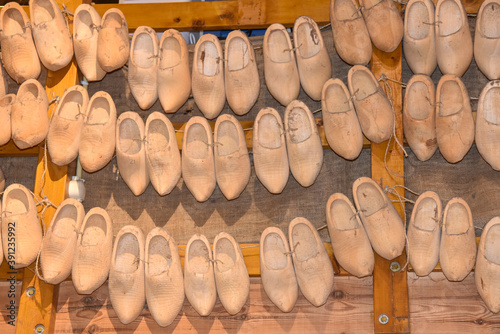 Clogs in a souvenir store in Marken, Holland.