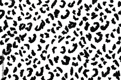 Abstract animal skin leopard seamless pattern design. Jaguar  leopard  cheetah  panther fur. Black and white seamless camouflage background.