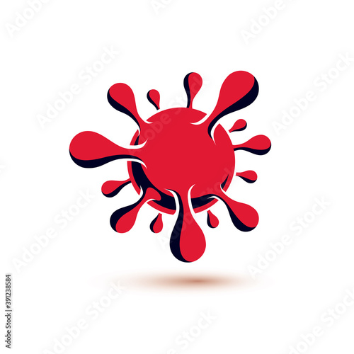 Virus vector creative illustration. Epidemic vaccination concept