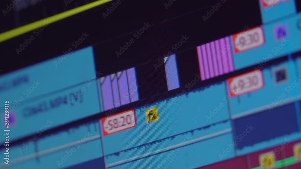 Video editing on your computer. Monitor your computer and record the video editing program: fragments are connected together. Video processing, post-production, clip maker. display, macro. Video editing on your computer. Monitor your computer and record the video editing program: fragments are connected together. Video processing, post-production, clip maker. display, macro.
