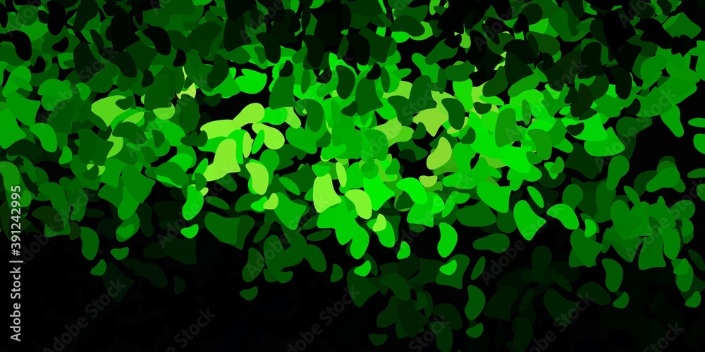 Dark green vector template with abstract forms. Dark green vector template with abstract forms.
