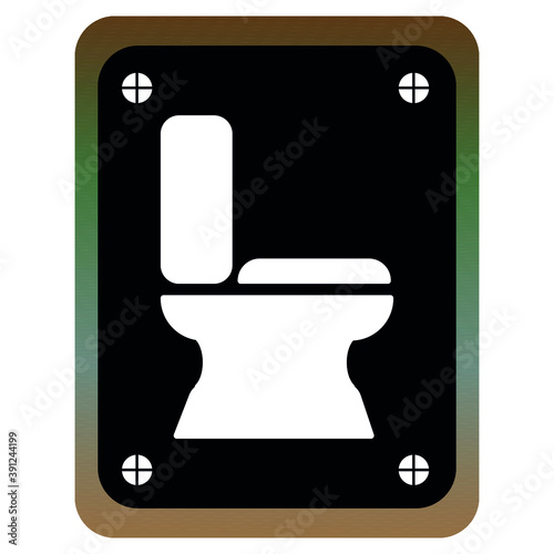 Toilet seat bidet sign. Vector illustration.