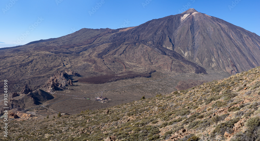 Nationalpark Teneriffa mit Vulkan Teide - Blick von der Westflanke der Montana de Guajara