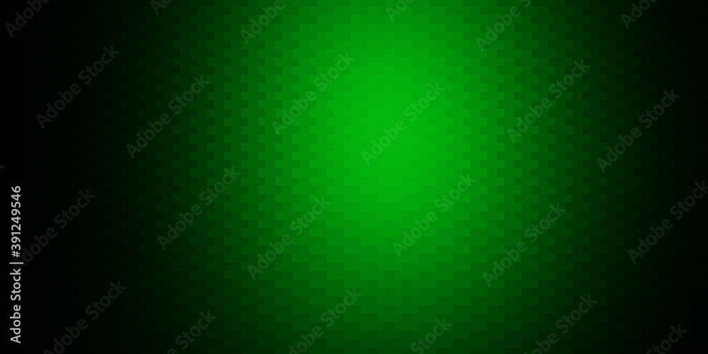 Dark Green vector template in rectangles.