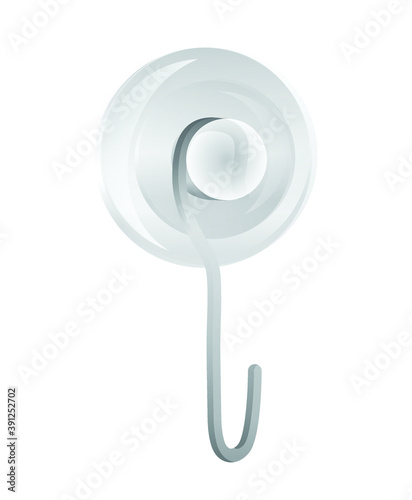 Vector illustration of a suction cup.