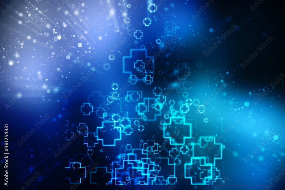 Obraz premium 2D illustration medical structure background