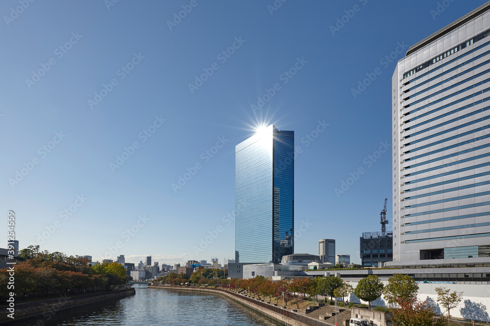 Naklejka premium 大阪ビジネスパーク