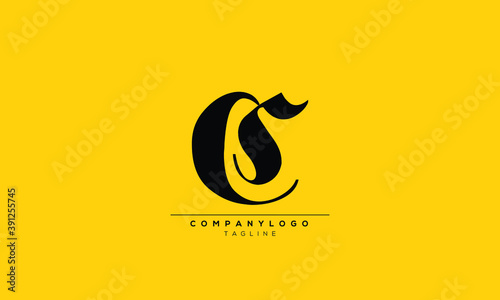 CS Abstract initial monogram letter alphabet logo design