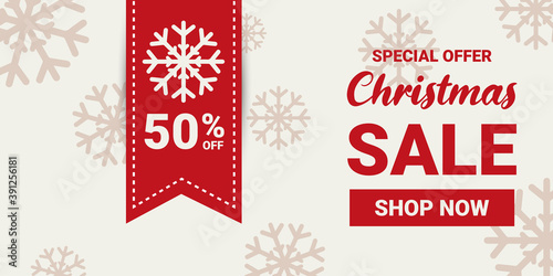 Christmas and winter sale promotion marketing banner/poster. Vector to increase your sales.