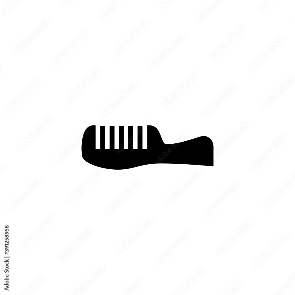 Comb Icon in black flat glyph, filled style isolated on white background Comb Icon in black flat glyph, filled style isolated on white background