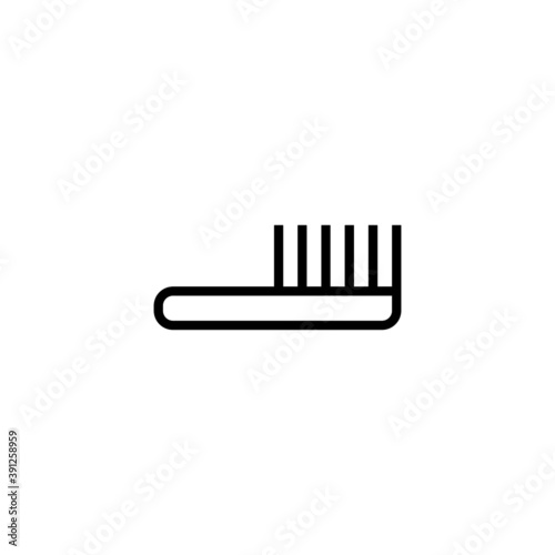 Comb Icon in black line style icon, style isolated on white background