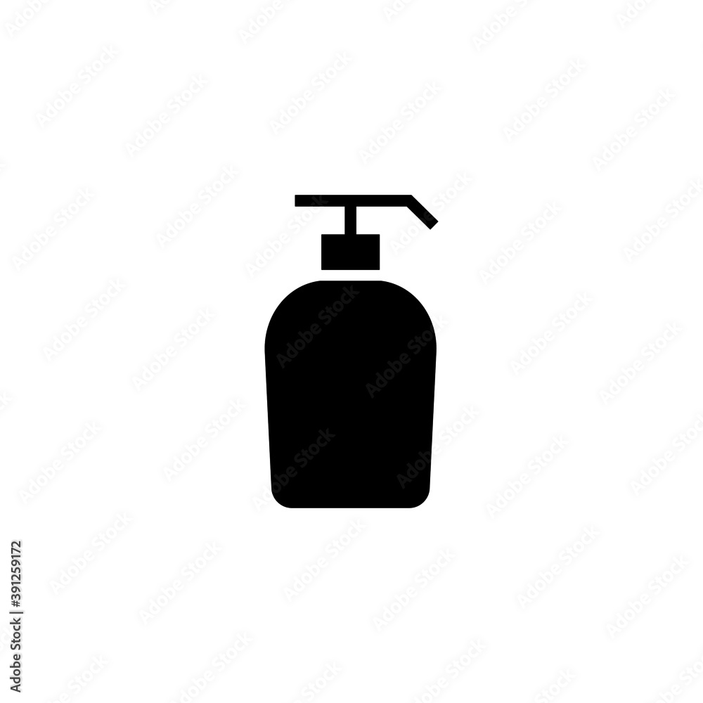 Lotion Spray Icon in black flat glyph, filled style isolated on white background Lotion Spray Icon in black flat glyph, filled style isolated on white background