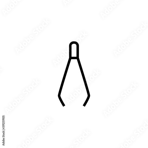Hair Plucker, Hair Plucking Icon  in black line style icon, style isolated on white background