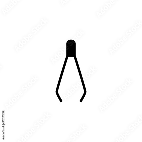 Hair Plucker, Hair Plucking Icon in black flat glyph, filled style isolated on white background
