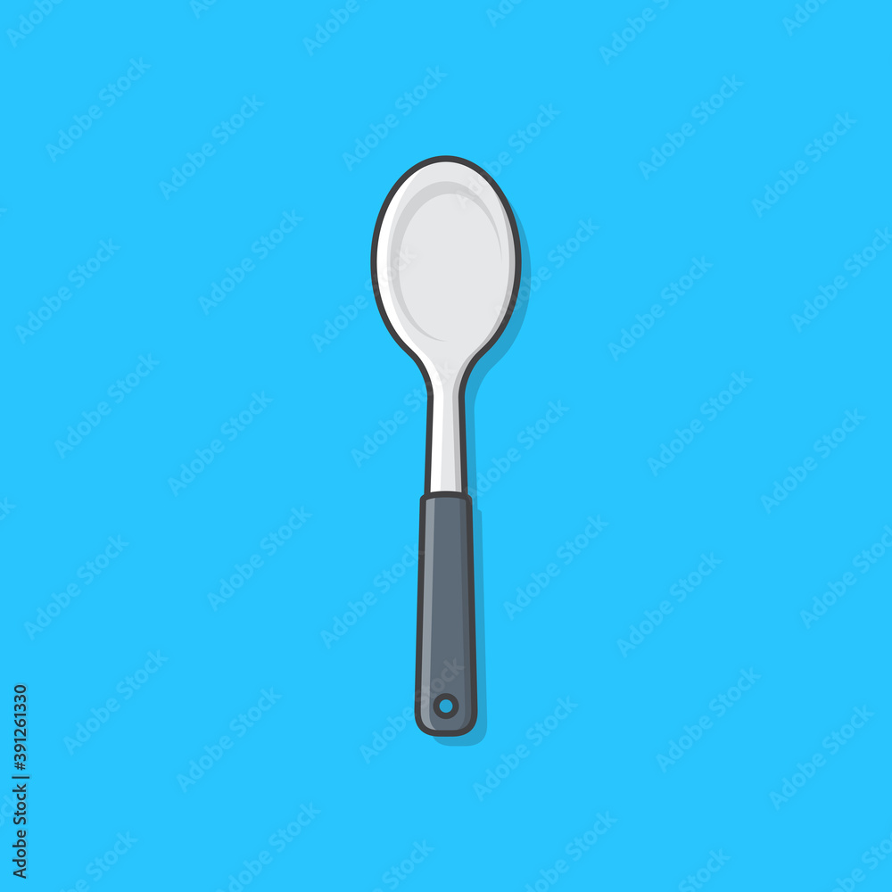 Stainless Steel Kitchen Spatula Vector Icon Illustration. Kitchen Utensil For Cooking Flat Icon Stainless Steel Kitchen Spatula Vector Icon Illustration. Kitchen Utensil For Cooking Flat Icon