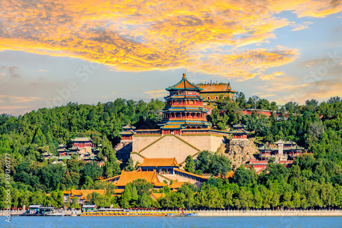 Imperial Summer Palace in Beijing at sunset,China. © ABCDstock