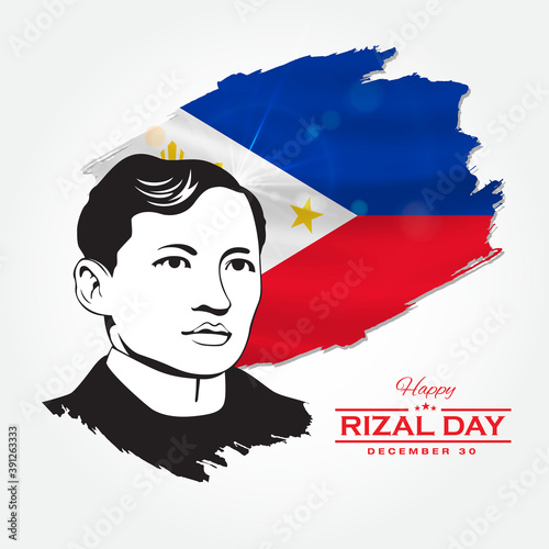 Happy Rizal Day greeting card. vector illustration for greeting card, .poster and banner photo