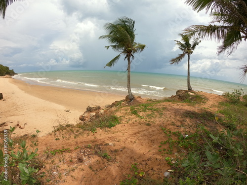 An arid beach with beautiful white sand in Camplong, Madura, East Java, Indonesia
 photo