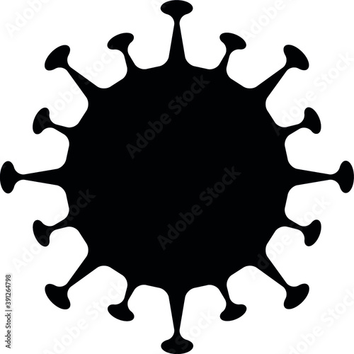 Schwarzer Corona Virus Illustration