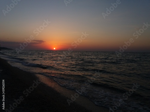 sunset on the sea