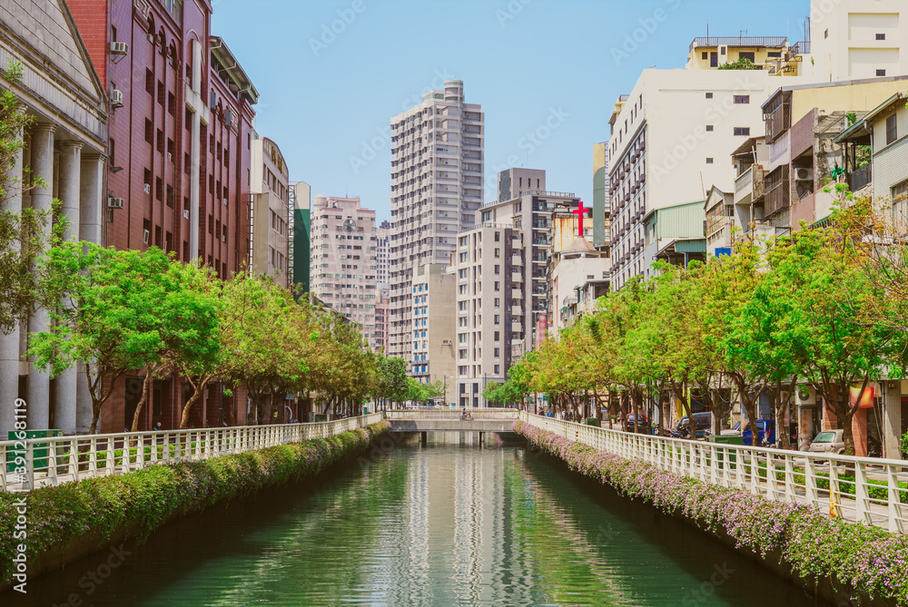 Love river, aka Ai river, at kaohsiung city, taiwan