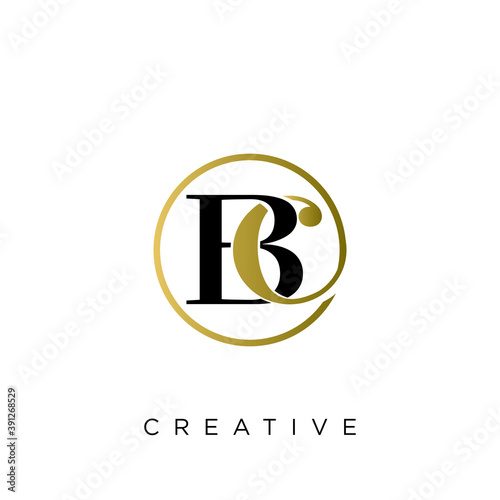bc luxury logo design vector icon symbol circle