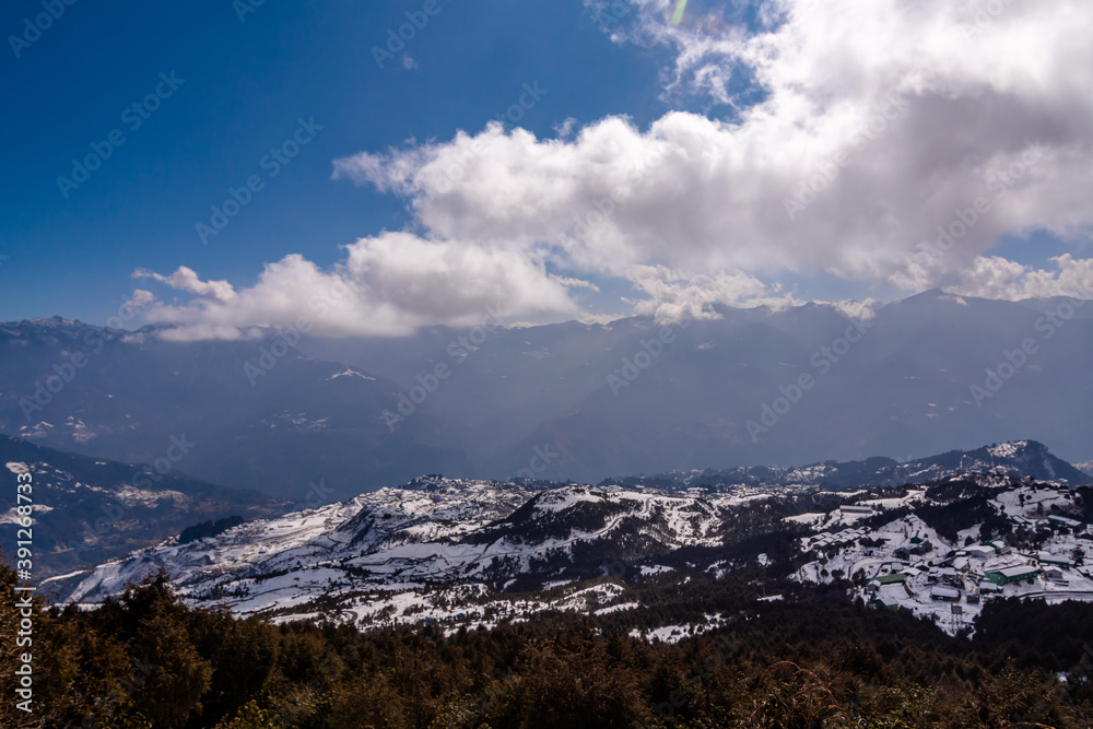 Snow covered Tawang, Arunachal Pradesh, North East India