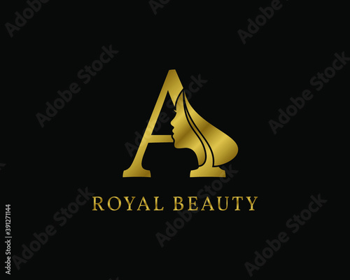 luxurious alphabet beauty face letter decoration