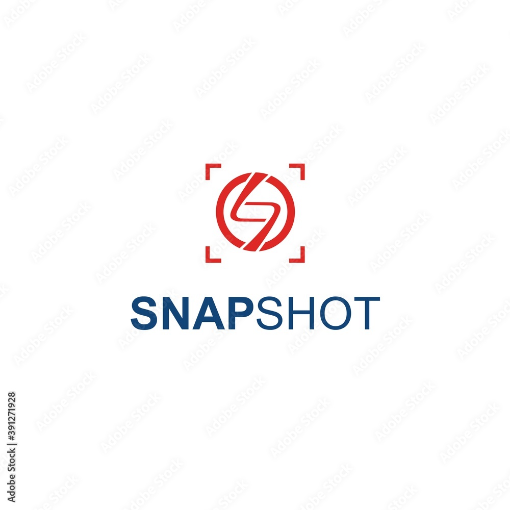 symbol of camera shutter. template logo design