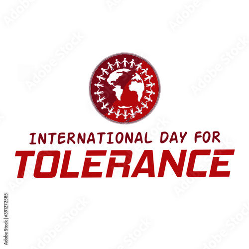 Vector illustration of celebration of international day of tolerance without being racist in November