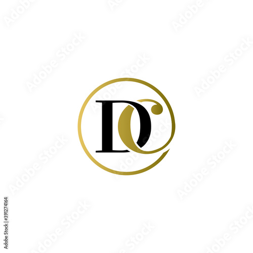 dc luxury logo design vector icon symbol circle
