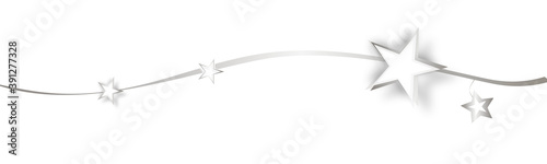 Welle Stern Sterne Silber Grau Wellen Band Banner Hintergrund