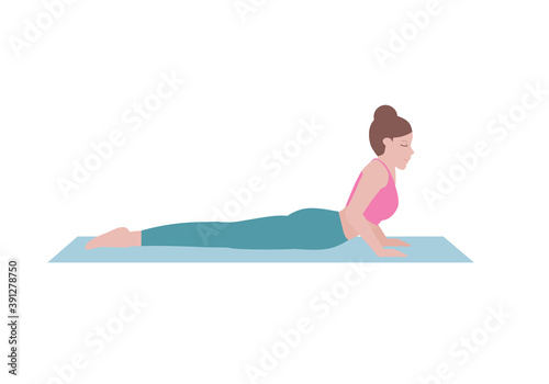 Yoga Exercises to Stretch and Strengthen with Cobra posture. Fat Burning Yoga Workout from Women's Health. Yoga and weight loss. 