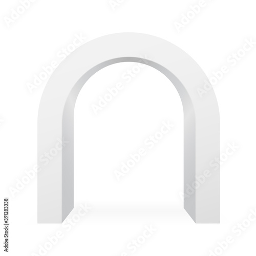 Fototapete Arch realistic, interior gates for room arc doorway or corridor, 3d archway