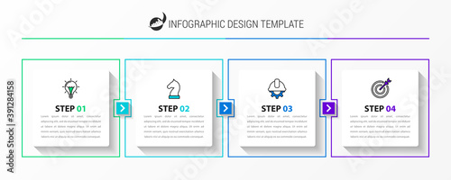 Infographic design template. Creative concept with 4 steps