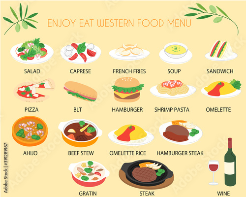 Western food menu line icon