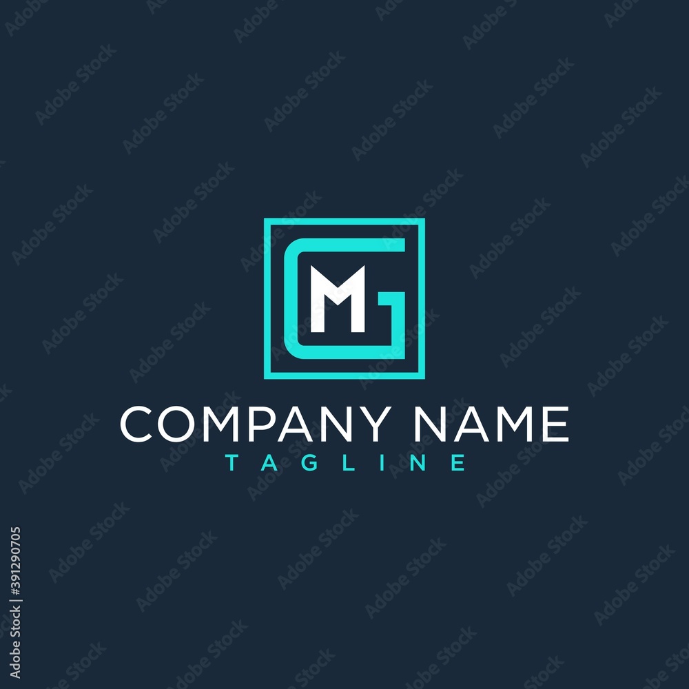 GM,MG,initial logo design inspiration Stock Vector
