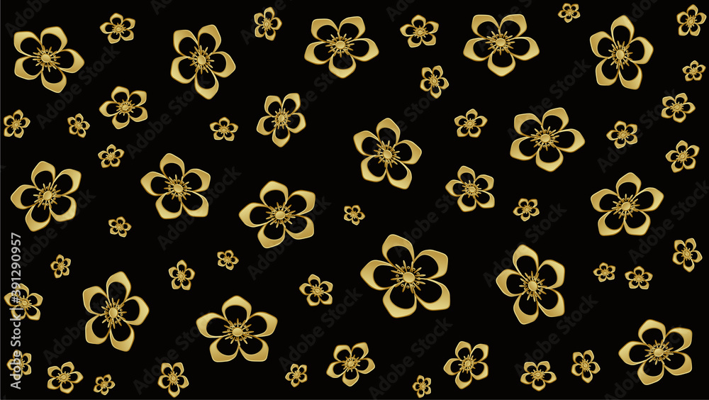 Sakura gold pattern design Sakura gold pattern design